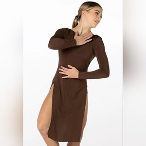 Weissman 12285 "Closure" Brown Dance Dress